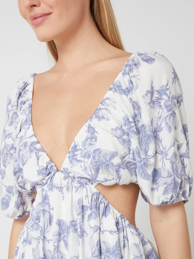 Bardot Minikleid Mit Cut Outs - Hellblau – Bild 3