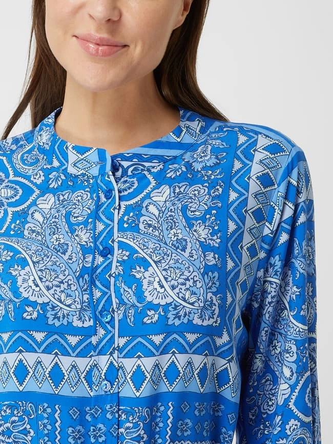 Milano Italy Blusenkleid Mit Paisley-Muster - Bleu – Bild 3