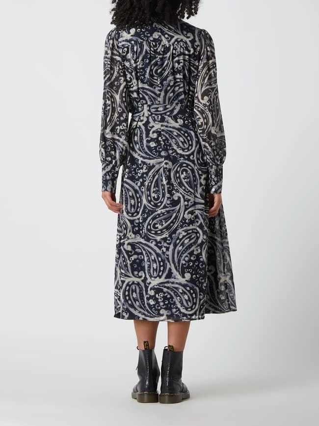 Jake*s Collection Blusenkleid Aus Chiffon - Schwarz – Bild 4