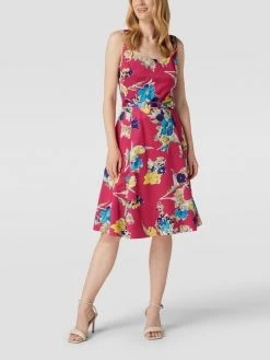 Lauren Ralph Lauren Cocktailkleid Mit Karree-Ausschnitt Modell 'Havram' - Pink Meliert