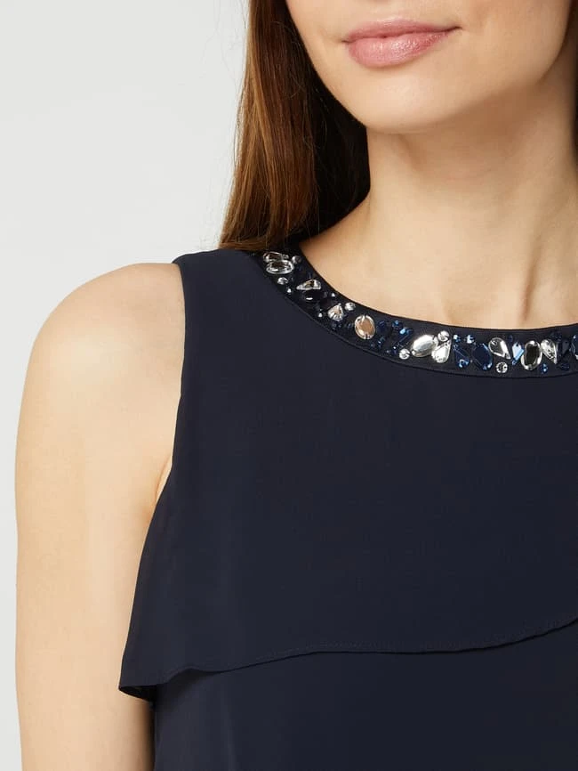 Christian Berg Cocktail Cocktailkleid Im Stufen-Look - Marineblau Meliert – Bild 3