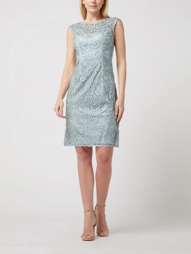 Luxuar Cocktailkleid Mit Zierborten - Mint