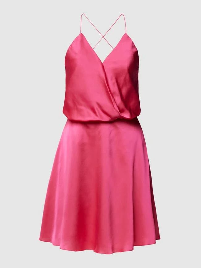Unique Cocktailkleid In Wickel-Optik - Pink – Bild 2