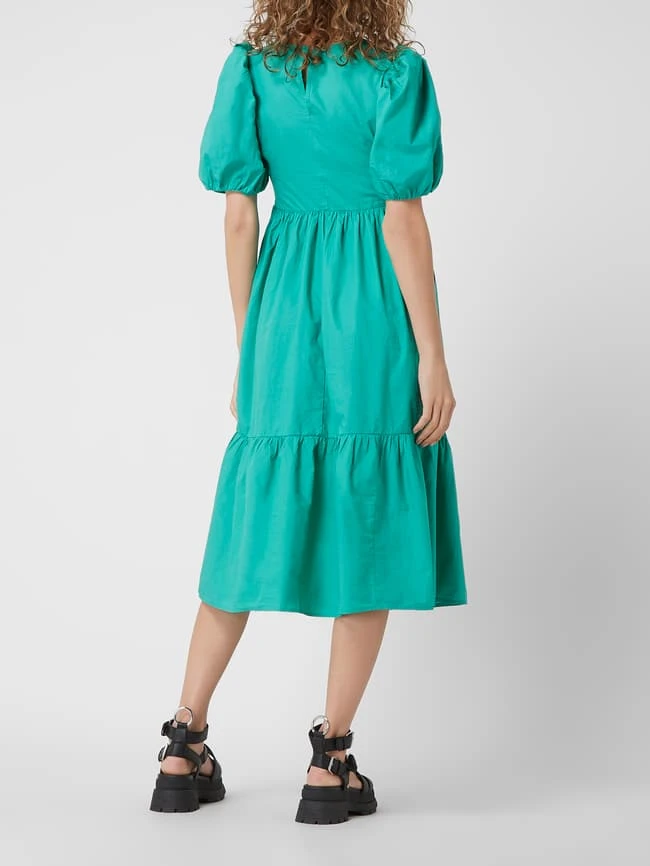 Only Kleid Mit Gesmoktem Einsatz Modell 'Lesley' - Grün – Bild 4