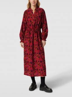 FREE/QUENT Midikleid Mit Allover-Muster Modell 'Adriane' - Pink