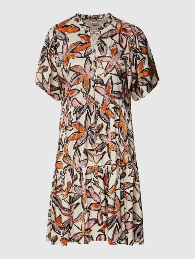 BOSS Casualwear Knielanges Kleid Mit Floralem Muster - Offwhite – Bild 2