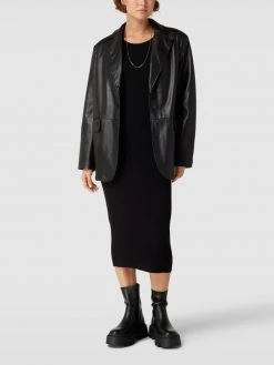 Edc By Esprit Midikleid In Ripp-Optik - Schwarz