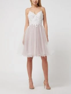 Luxuar Cocktailkleid Aus Spitze Und Tüll - Rosé