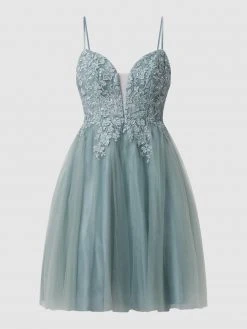 Luxuar Cocktailkleid Mit Glitter-Effekt - Grün