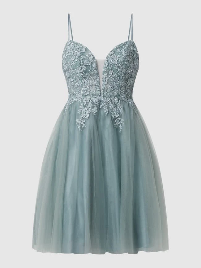 Luxuar Cocktailkleid Mit Glitter-Effekt - Grün