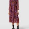 Rich & Royal Blusenkleid Mit Allover-Muster - Lila