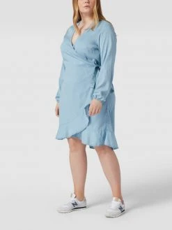 ONLY CARMAKOMA PLUS SIZE Midikleid In Wickel-Optik - Hellblau