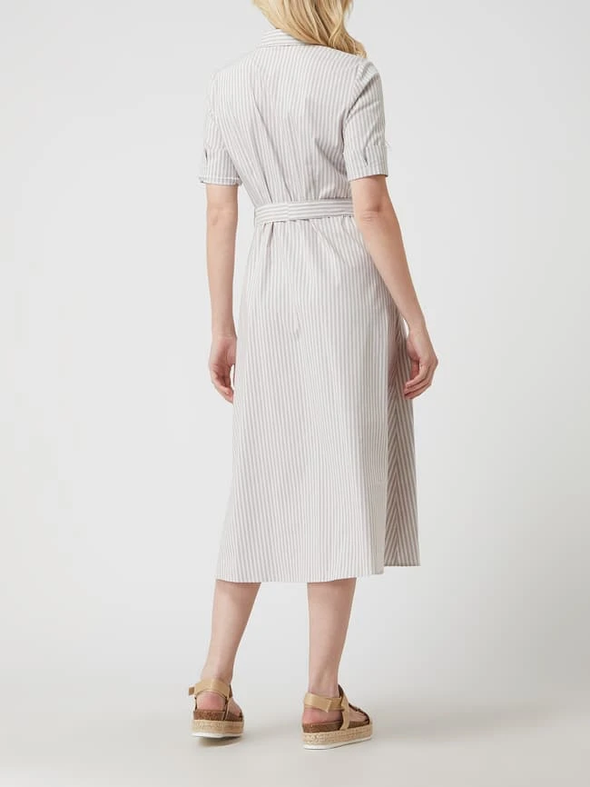 Montego Hemdblusenkleid Mit Streifenmuster - Taupe – Bild 4