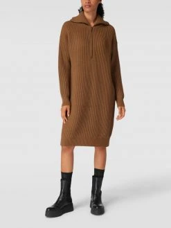 Drykorn Midikleid In Strick-Optik Modell 'Adrik' - Haselnuss Braun