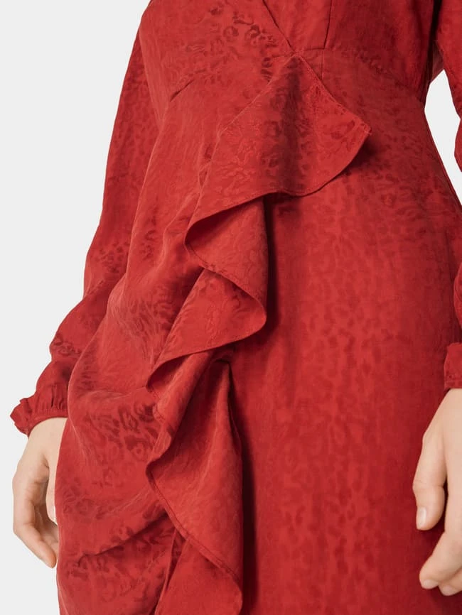 Designers Remix Kleid Mit Rüschen Und Volant - Rot – Bild 6