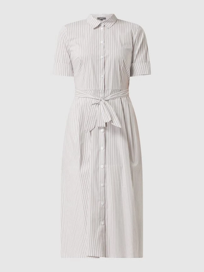 Montego Hemdblusenkleid Mit Streifenmuster - Taupe – Bild 2