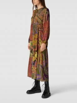 Emily Van Den Bergh Midikleid Mit Allover-Muster Modell 'Paisleypatch Stufenvolant' - Grün