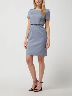 Montego Etuikleid Mit Gürtel - Marineblau Meliert