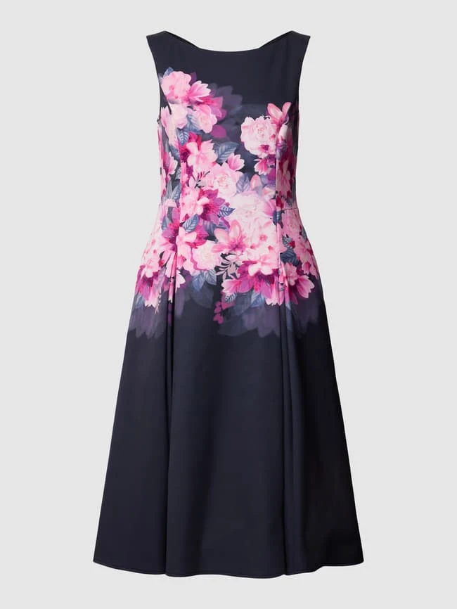 Vera Mont Cocktailkleid Mit Floralem Print - Dunkelblau – Bild 2