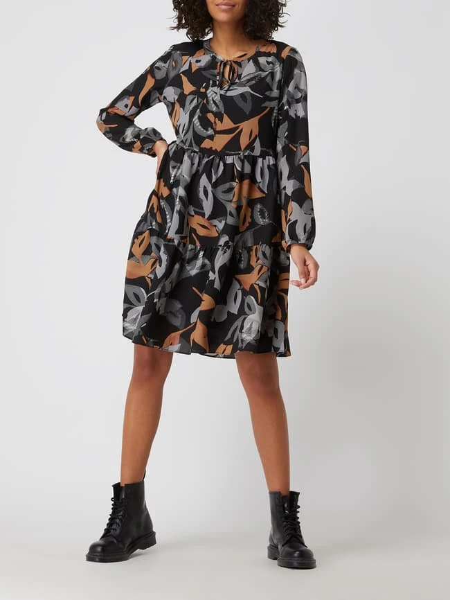 BETTY & CO WHITE Kleid Aus Chiffon - Schwarz