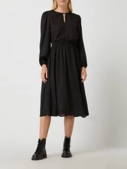 Q/S Designed By Midikleid Aus Chiffon - Schwarz