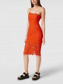 Bardot Minikleid Mit Floraler Lochstickerei Modell 'Maya' - Orange