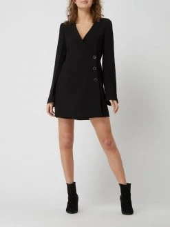 Mango Kleid Aus Krepp - Schwarz