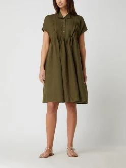 Tonno & Panna Kleid Aus Leinen Modell 'Sarabi' - Khaki