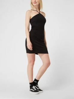 Only Minikleid Mit Rippenstruktur Modell 'Nessa' - Schwarz