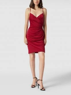 Luxuar Cocktailkleid In Wickel-Optik - Rot
