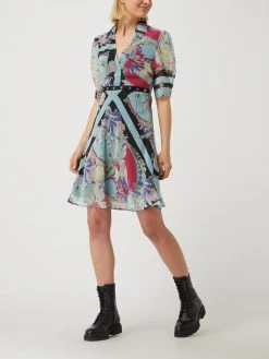 Liu Jo White Kleid Aus Chiffon - Helltürkis