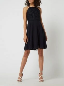 Jake*s Cocktail Cocktailkleid Aus Spitze Und Chiffon - Marineblau Meliert