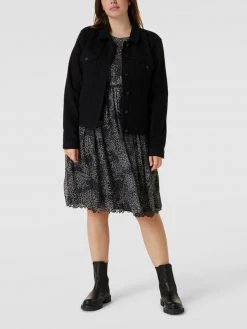 ONLY CARMAKOMA PLUS SIZE Midikleid Mit Allover-Muster - Schwarz