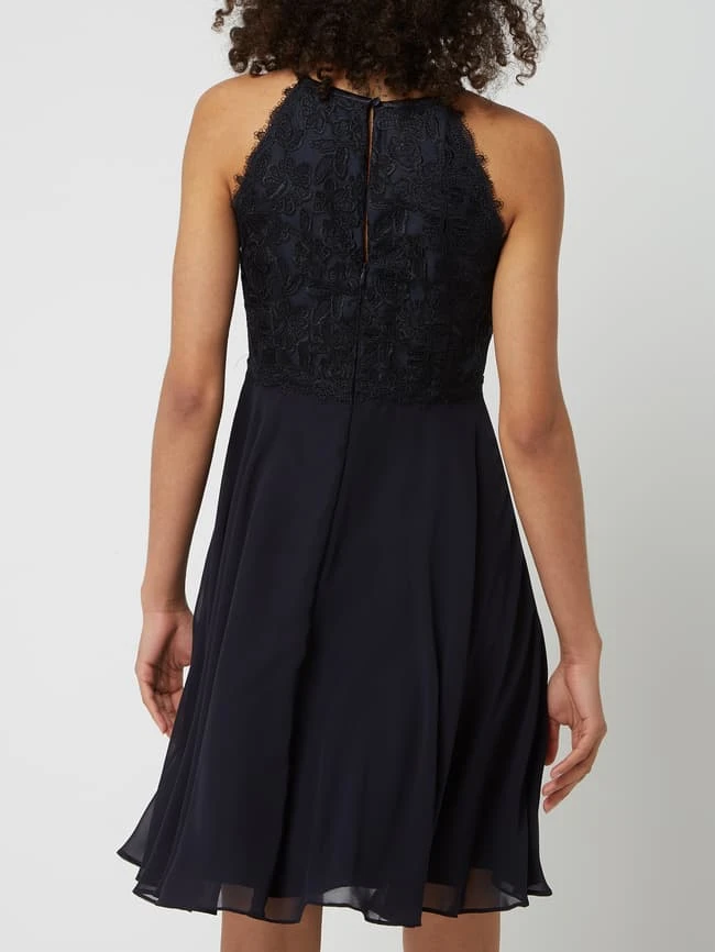 Jake*s Cocktail Cocktailkleid Aus Spitze Und Chiffon - Marineblau Meliert – Bild 5