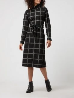 Esprit Collection Midikleid Aus Flanell - Schwarz