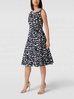 Vera Mont Minikleid Mit Allover-Muster - Marineblau
