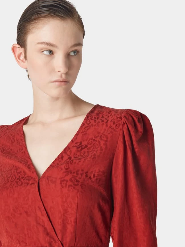 Designers Remix Kleid Mit Rüschen Und Volant - Rot – Bild 3