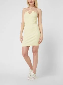 Only Minikleid Mit Rippenstruktur Modell 'Nessa' - Hellgelb