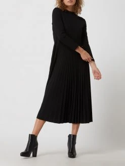 Jake*s Collection Kleid Mit Plisseefalten - Schwarz