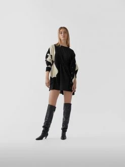 Designers Remix Minikleid Mit Fledermausärmeln - Schwarz