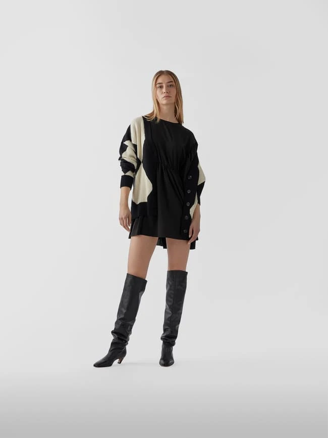 Designers Remix Minikleid Mit Fledermausärmeln - Schwarz