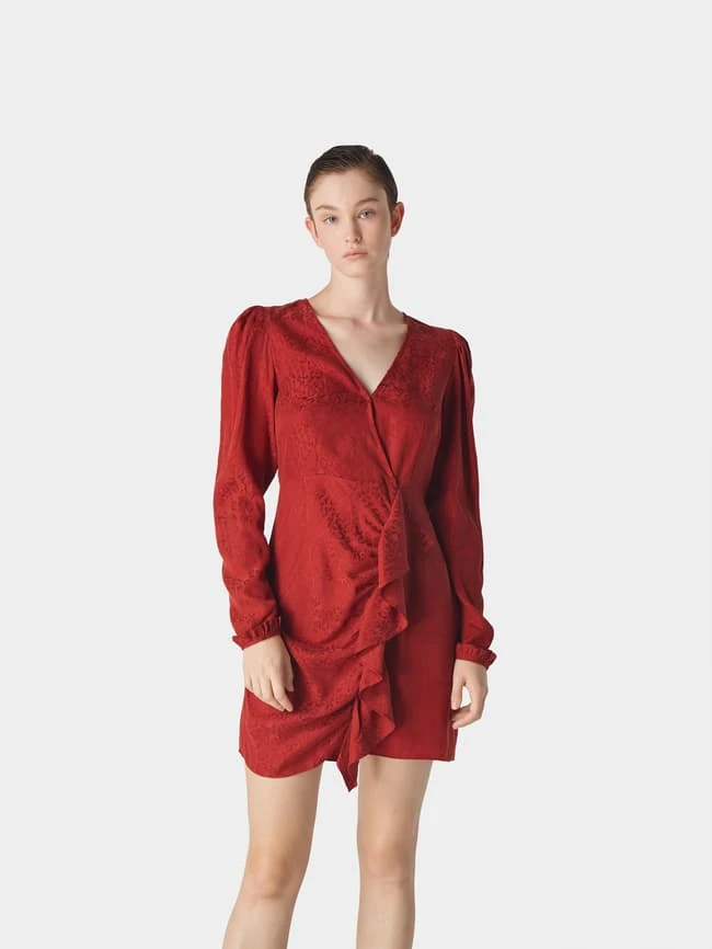 Designers Remix Kleid Mit Rüschen Und Volant - Rot – Bild 4