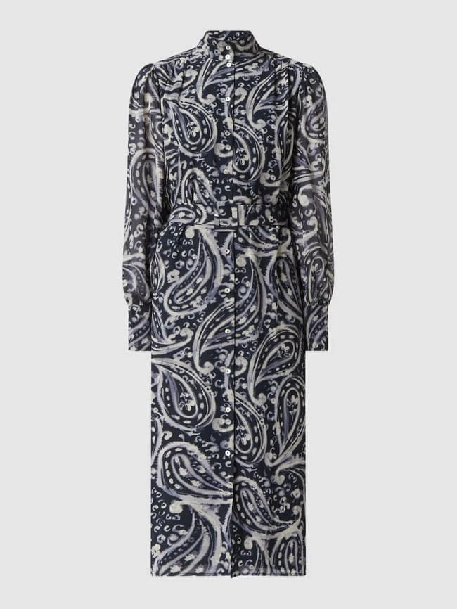 Jake*s Collection Blusenkleid Aus Chiffon - Schwarz – Bild 2