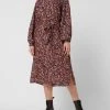 Fransa Kleid Mit Floralem Muster Modell 'Frisa' - Bordeaux Rot
