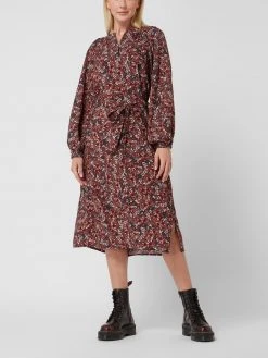 Fransa Kleid Mit Floralem Muster Modell 'Frisa' - Bordeaux Rot