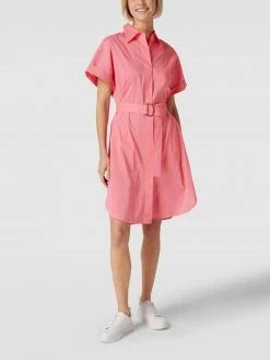 BOSS Blusenkleid In Knielänge Mit Taillengürtel Modell 'Dashile' - Rosa