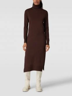 Saint Tropez Midikleid Mit Rollkragen Modell 'Mila' - Dunkelbraun
