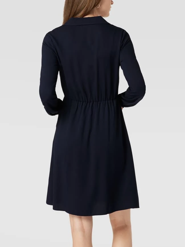 Armedangels Knielanges Kleid Mit V-Ausschnitt Modell 'Desiraa' - Marineblau – Bild 5