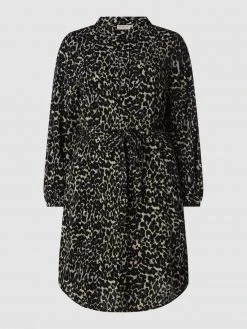 ONLY CARMAKOMA PLUS SIZE Blusenkleid Aus Viskose Modell 'Lollilise' - Schwarz