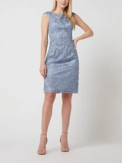 Luxuar Cocktailkleid Mit Zierborten - Bleu